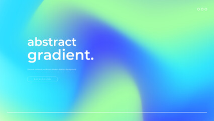 Vector abstract blue and green blend gradient background