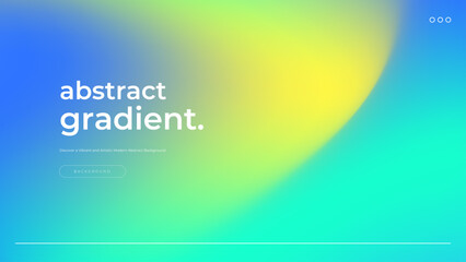 Vector gradient abstract background blue yellow and green