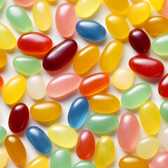 Fototapeta na wymiar colorful jelly beans (ai generated) 