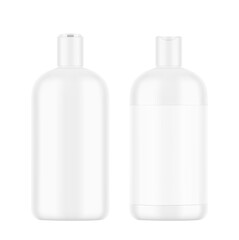 Realistic bottle with disc top cap mockup. Vector illustration isolated on white background. Perfect for promote your product. EPS10.	