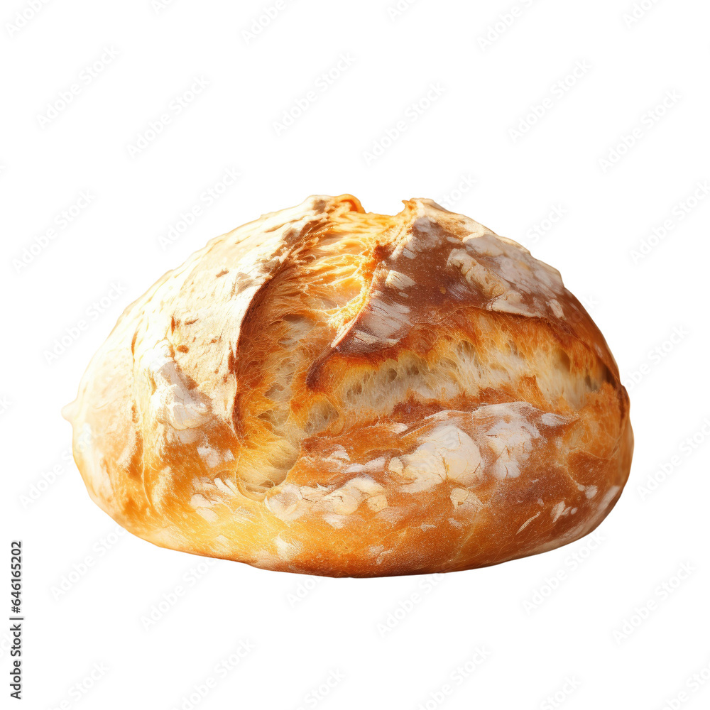 Poster closeup photo of bread in a studio setting transparent background