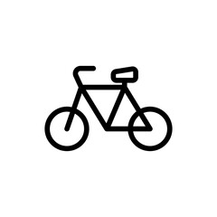 Bicycle ecology icon with black outline style. bicycle, vector, icon, bike, symbol, transport, transportation. Vector Illustration