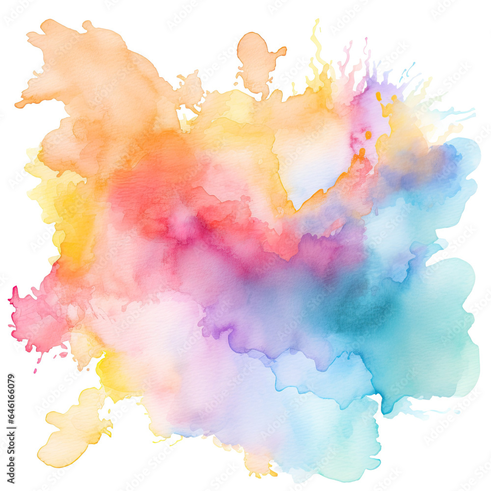 Poster create background by sketching with watercolors transparent background