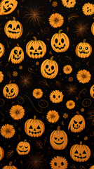 Halloween backgrounds. Illustrated backgrounds for Halloween with pumpkins, bats, cobwebs and scary landscapes.