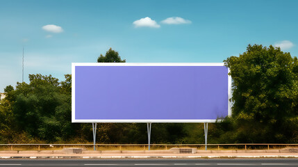 road and street billboard mockup, generative ai