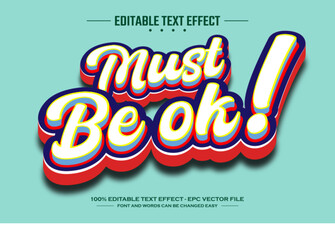 Must be ok 3D editable text effect template