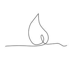 Water Symbol continuous Line 