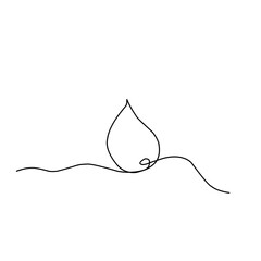 Water Symbol continuous Line 