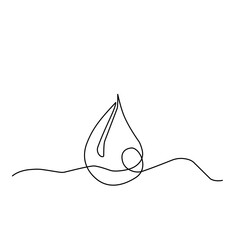 Water Symbol continuous Line 