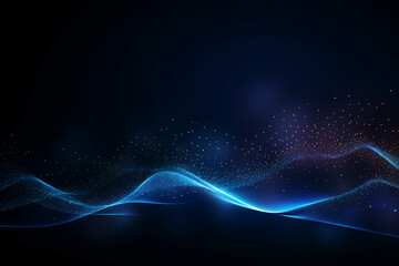 Modern digital abstract futuristic technology background. Concept for neural network, communication, data stream, cyber data flow,  supercomputer, cloud computing. Generative AI illustration 