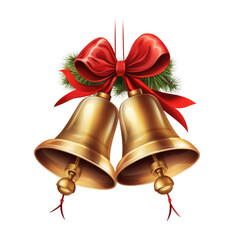 a set of christmas bells isolated on a transparent background, generative ai - 646169687