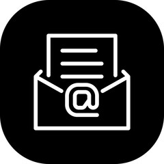 Email startup pitch deck icon with black outline style. email, web, mail, contact, message, business, internet. Vector Illustration