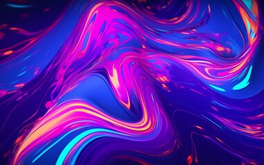 Abstract background with colorful noen waves