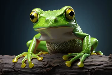 Foto op Canvas green tree frog © SynthArt Studio