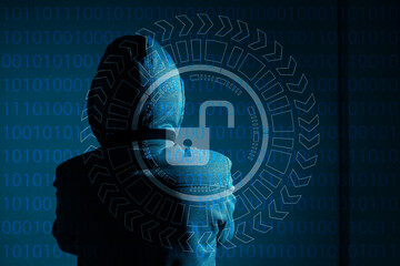 backside hacker unlock hi tech dark background