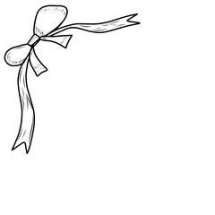 Doodle Ribbon Corner Border 