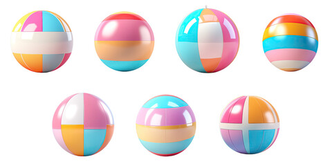 Png Set transparent background with a solitary beach ball