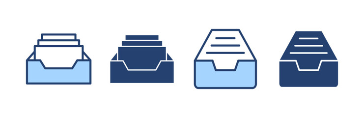 Archive folders icon vector. Document vector icon. Archive storage icon.