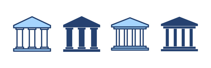 Bank icon vector. Bank sign and symbol, museum, university