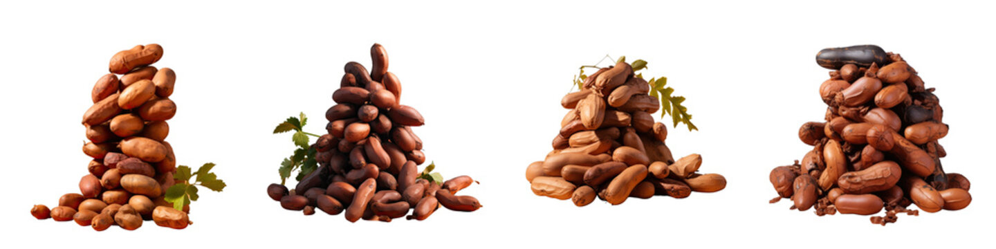 Png Set Ripe tamarind stack transparent background
