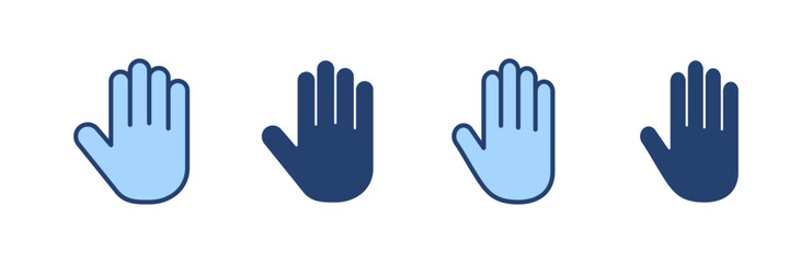 Hand icon vector. hand sign and symbol. palm