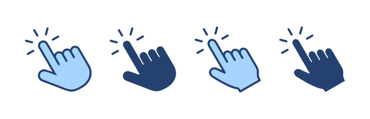 Hand click icon vector. pointer sign and symbol. hand cursor icon