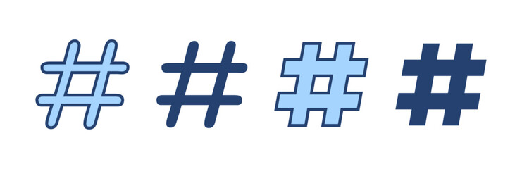 Obraz premium Hashtag icon vector. hashtag sign and symbol