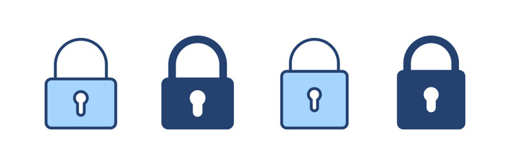 Lock icon vector. Padlock sign and symbol. Encryption icon. Security symbol