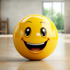 Emoji smile em 3D criado por Ia
