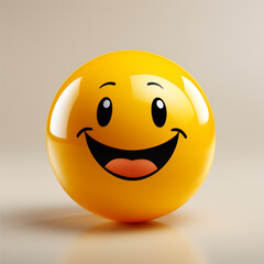 Emoji smile em 3D criado por Ia