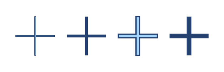 Obraz premium Plus icon vector. Add plus sign and symbol