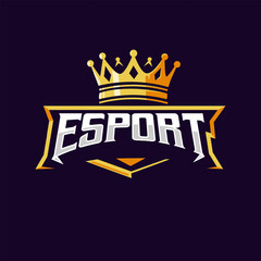 King esport gaming logo design illustration vector © Artchilles