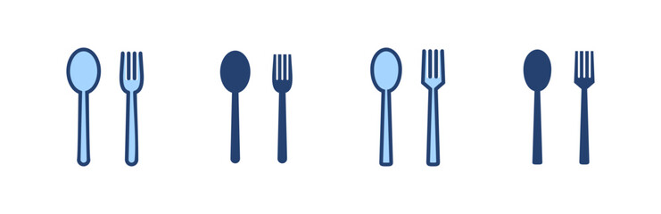 Fototapeta premium spoon and fork icon vector. spoon, fork and knife icon vector. restaurant sign and symbol