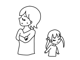 喧嘩する母と娘