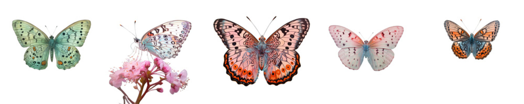 Png Set The water betony butterfly transparent background
