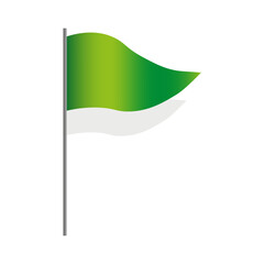 green flag icon. Vector illustration. EPS 10.