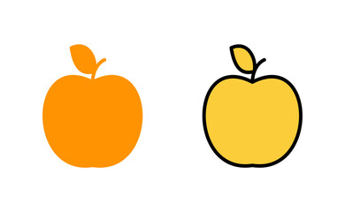 Apple icon set for web and mobile app. Apple sign and symbols for web design.