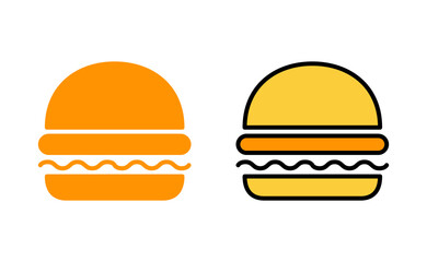 Burger icon set for web and mobile app. burger sign and symbol. hamburger