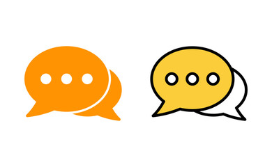 Chat icon set for web and mobile app. speech bubble sign and symbol. comment icon. message
