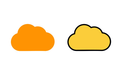 Cloud icon set for web and mobile app. cloud sign and symbol
