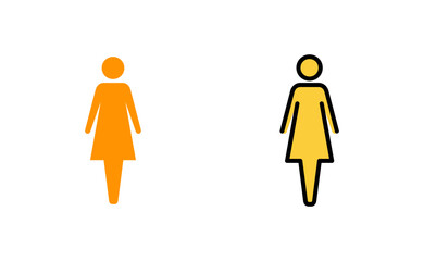 Female icon set for web and mobile app. woman sign and symbol