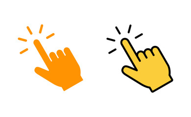 Hand click icon set  for web and mobile app. pointer sign and symbol. hand cursor icon