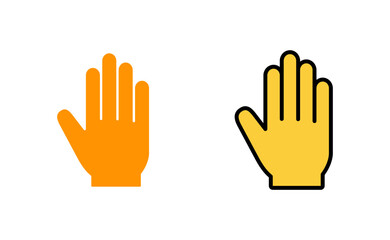 Hand icon set  for web and mobile app. hand sign and symbol. hand gesture
