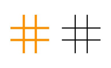 Hashtag icon set for web and mobile app. hashtag sign and symbol