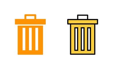 Trash icon set for web and mobile app. trash can icon. delete sign and symbol.
