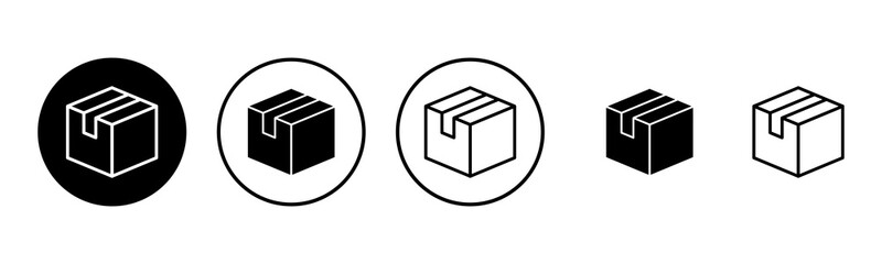 Box icon set illustration. box sign and symbol, parcel, package