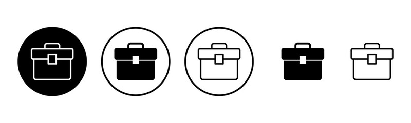 Briefcase icon set illustration. suitcase sign and symbol. luggage symbol.