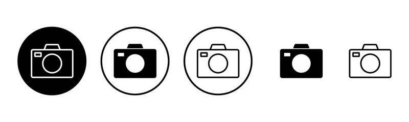 Camera icon set illustration. photo camera sign and symbol. photography icon.