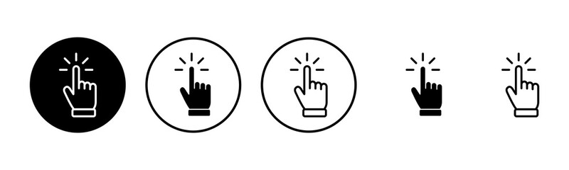 Hand cursor icon set illustration. cursor sign and symbol. hand cursor icon clik