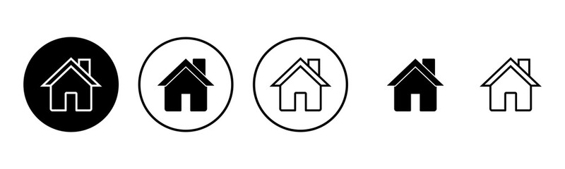 Home icon set illustration. House sign and symbol